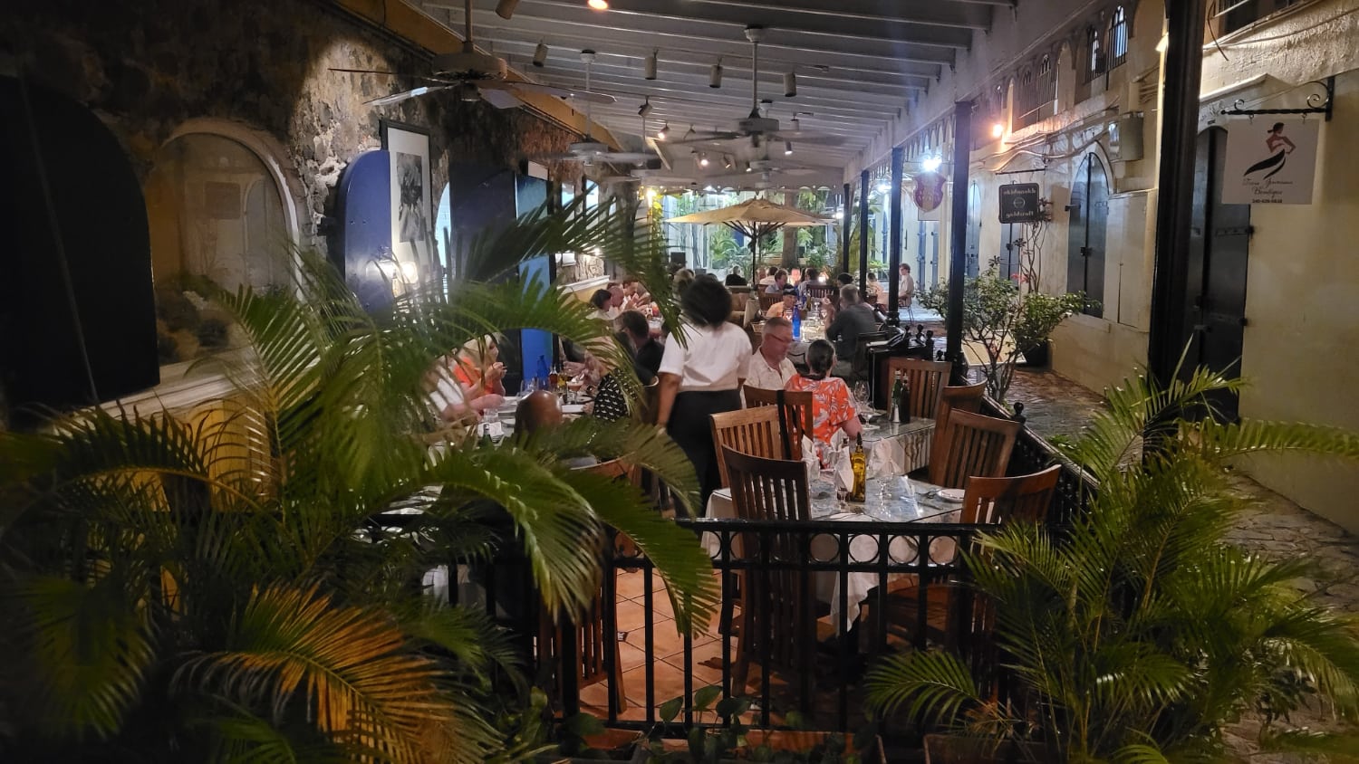 Amalia Cafe during lunch in Palm Passage, Saint Thomas U.S.V.I